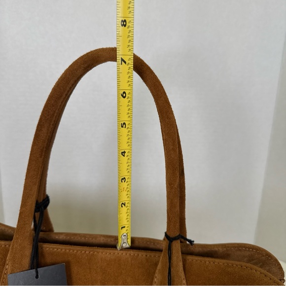 Claudia Firenze 2 Handle Suede Carmel Color Handbag Purse  Made In Italy NWT - Picture 14 of 16